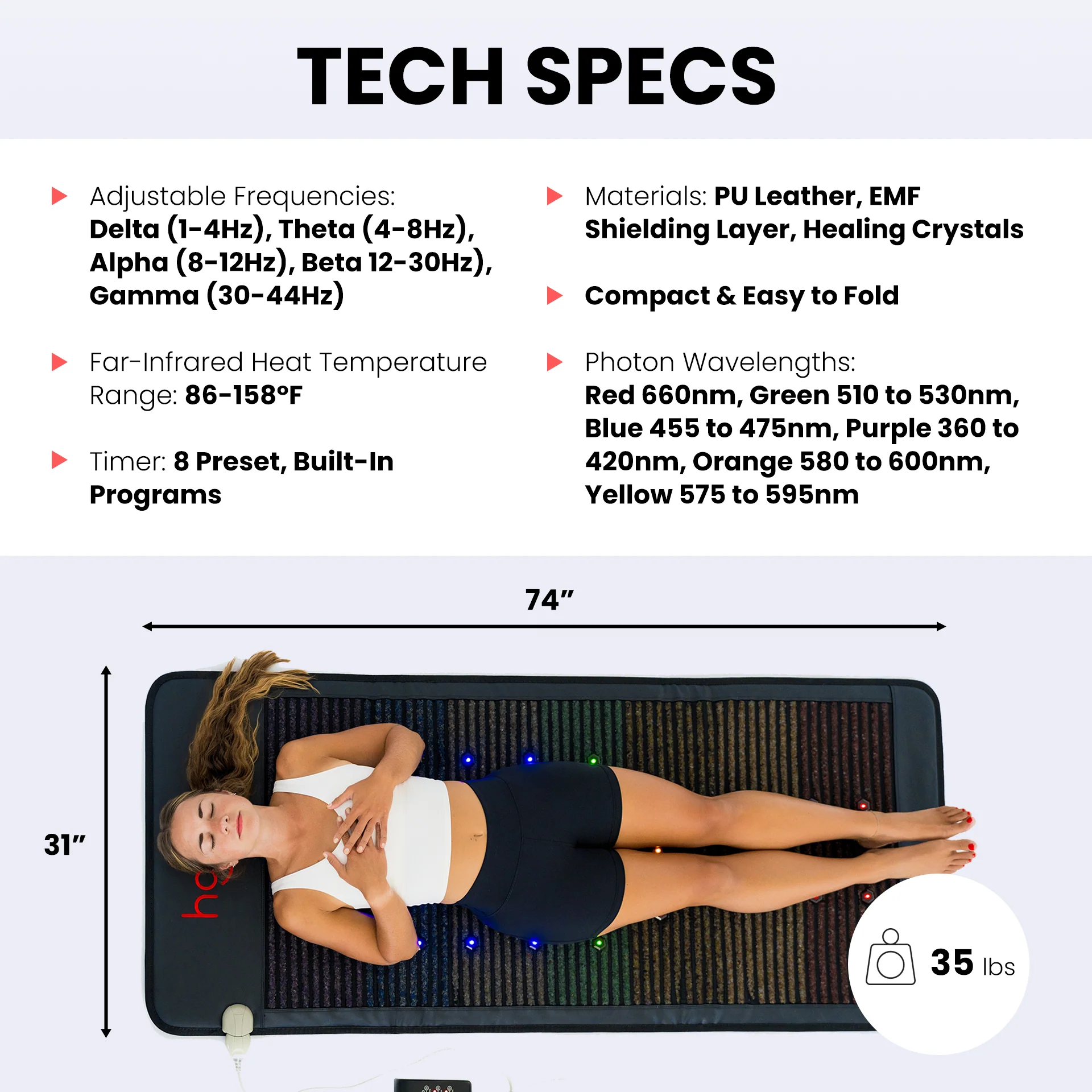 Chakra Infrared PEMF Wellness Mat – PEMF & Far Infrared Heat Therapy - Image 5