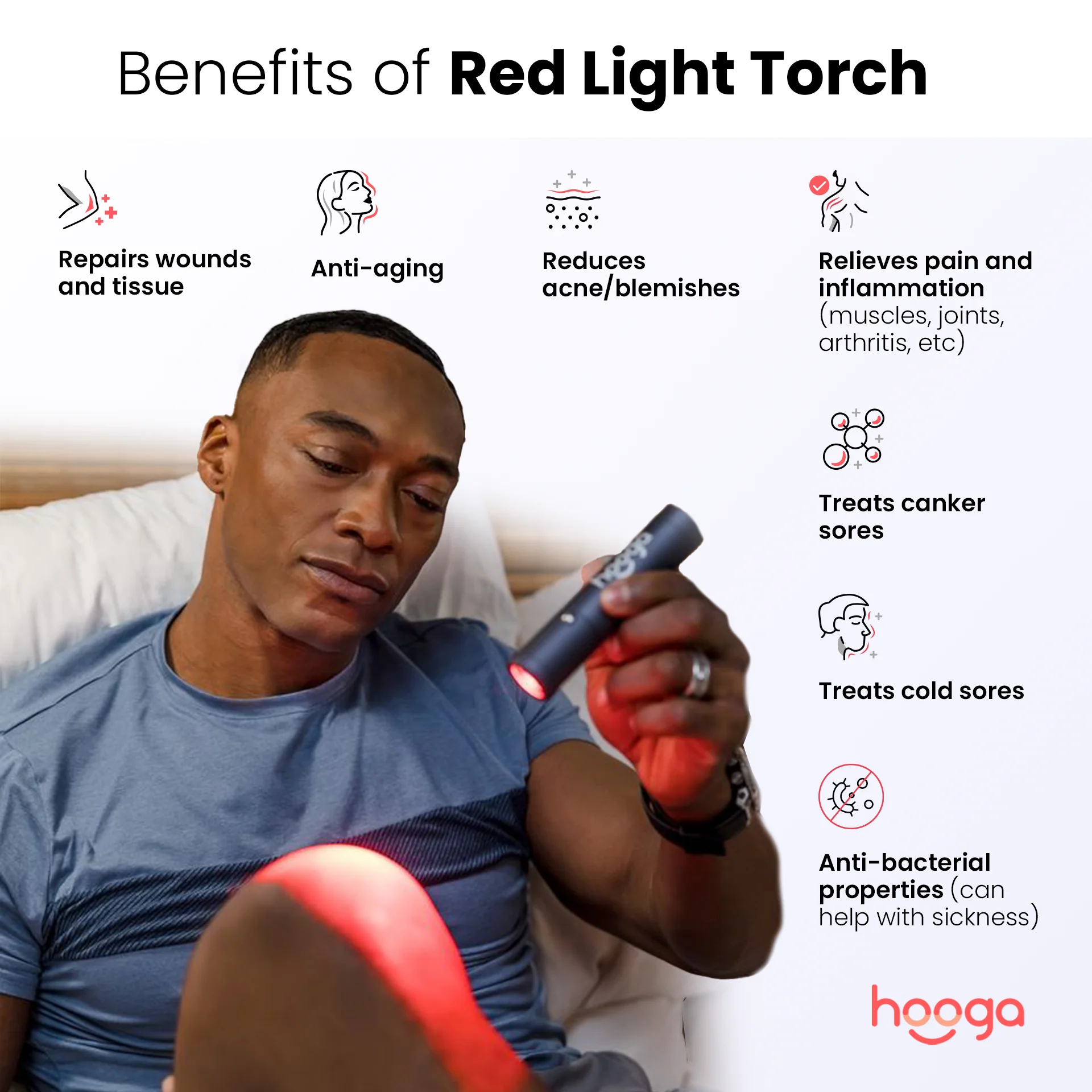 Red Light Therapy Torch with Precision Tip - Image 3